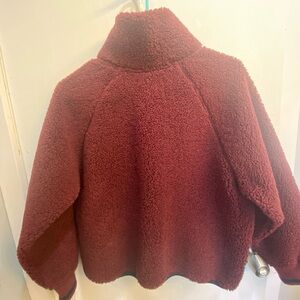 JoyLab Burgundy Sherpa Jacket